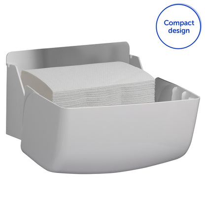 Aquarius mini handdoekdispenser wit voor kleine ruimtes - 3