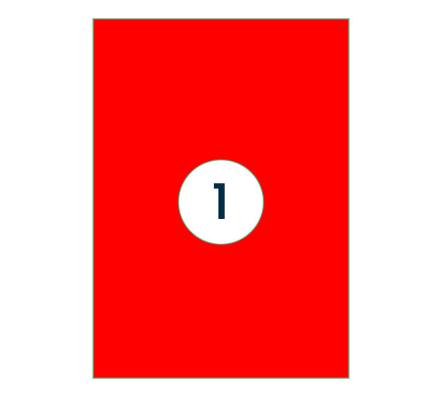 Rillprint Fluorrood 210x297mm Etiketten, 100st - 3