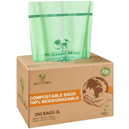 Afvalzak bio Mr.Green Mind 26x29cm 2-3L dispenser