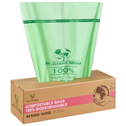 Afvalzak bio Mr.Green Mind 55x76cm 40-45L