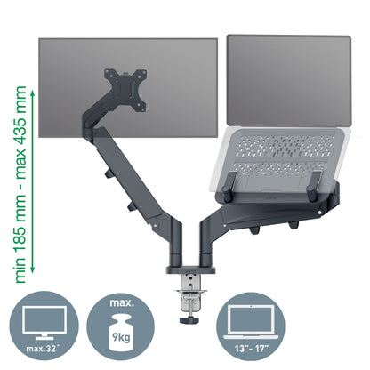 Dubbele Monitor- en Laptoparm Leitz Ergo voor ergonomisch werken - 4