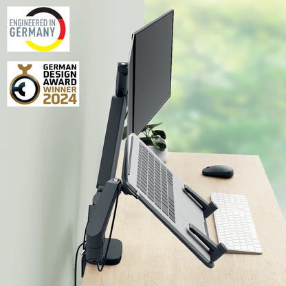 Dubbele Monitor- en Laptoparm Leitz Ergo voor ergonomisch werken - 6