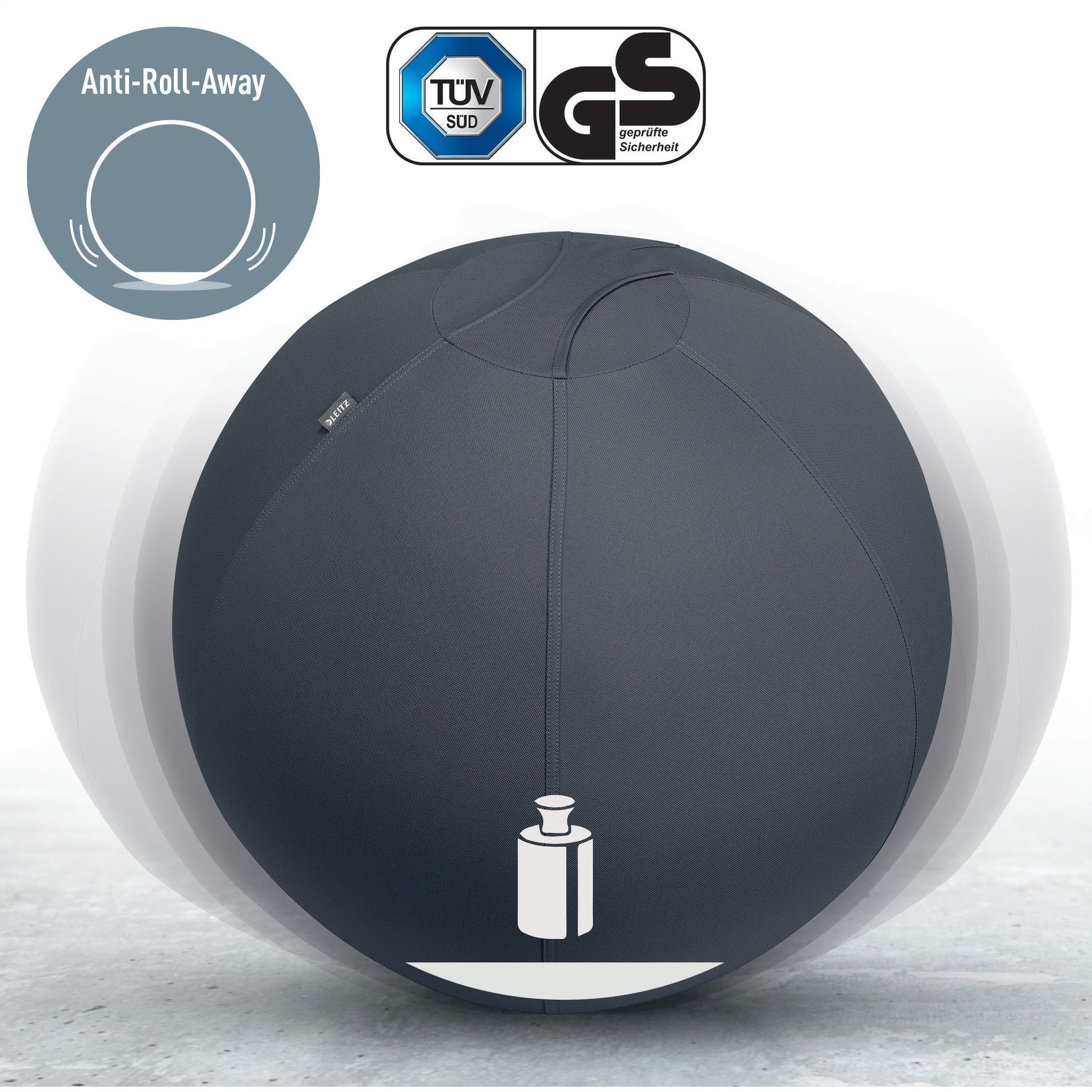 Actieve Zitbal Leitz Ergo 75cm Anti-rol Donkergroen - 3