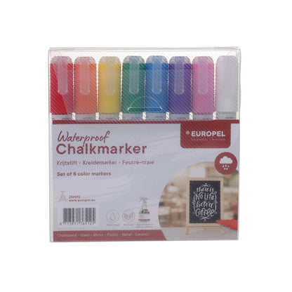 Krijtstift Europel watervast 3-6mm, set van 8 kleuren - 2