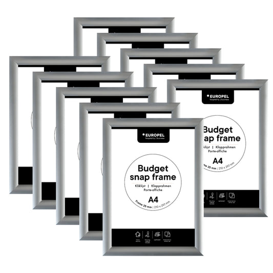 Kliklijst Europel Budget A4 zilver 10 stuks