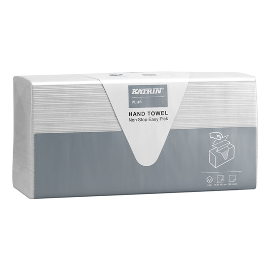 Katrin Plus Z-vouw Handdoek, 3-laags, 20,3x25,5cm, wit