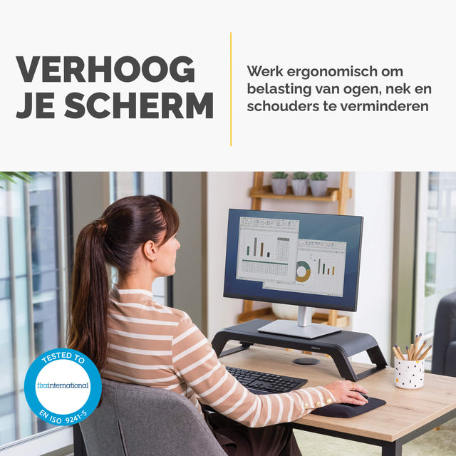 Fellowes Hana LT monitorstandaard met 3 hoogtes zwart - 6