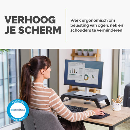 Fellowes Hana LT monitorstandaard met 3 hoogtes zwart - 6
