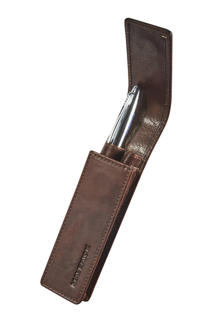 Maverick Rough Gear Leder etui voor 2 pennen, bruin - 2