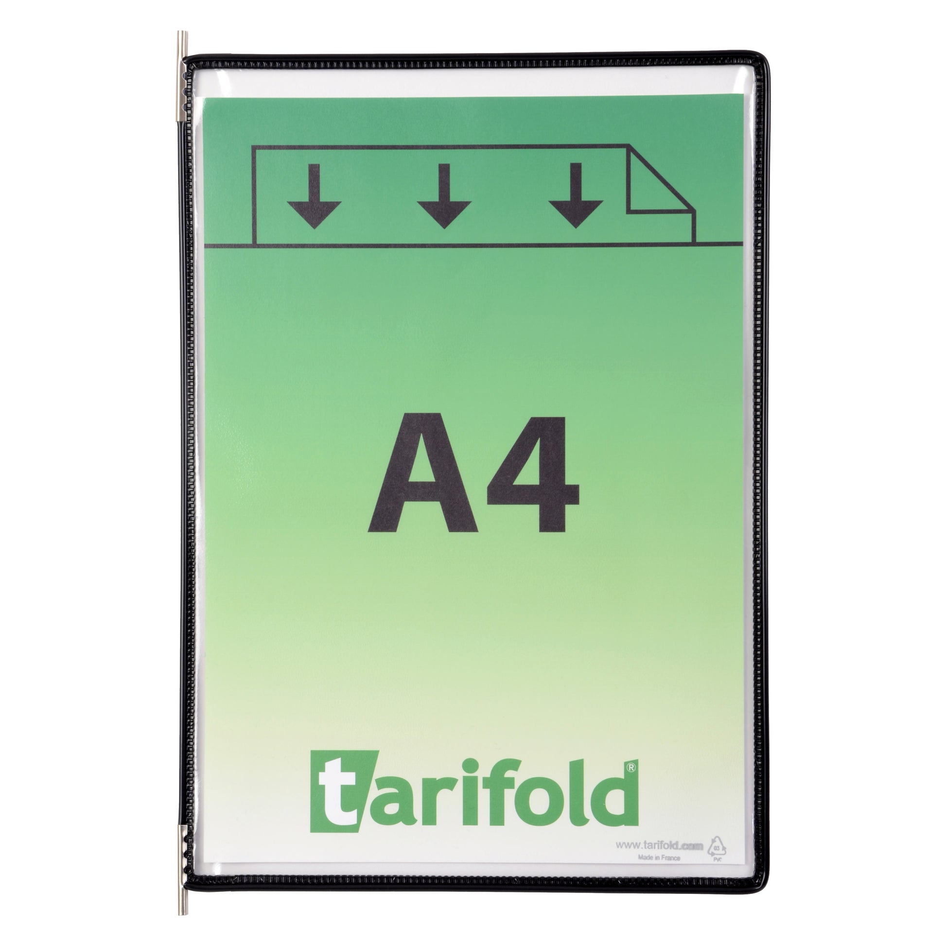 Zichtpaneel Tarifold A4 verticaal zwart 10 stuks - 2