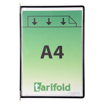Zichtpaneel Tarifold A4 verticaal zwart 10 stuks - 2