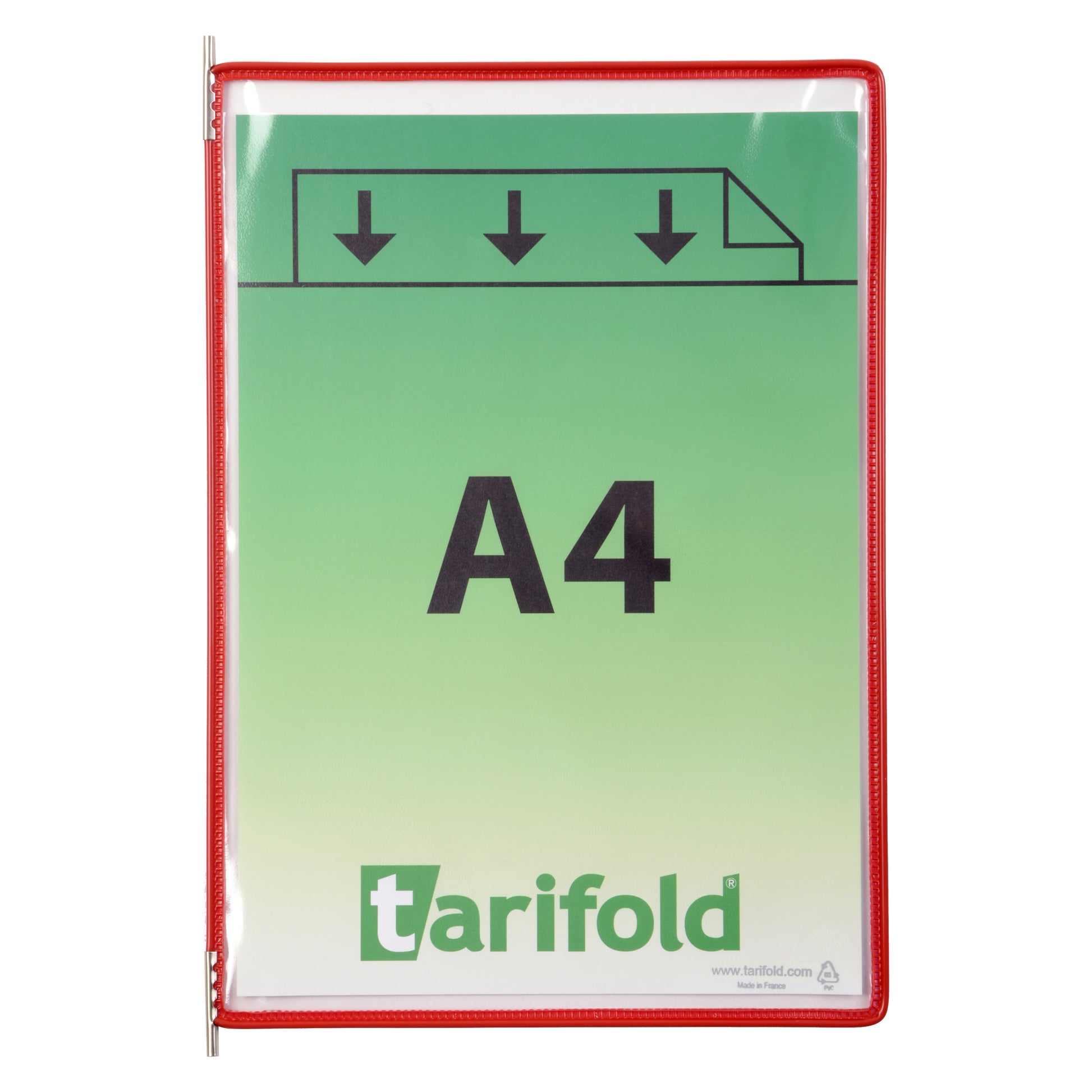 Zichtpaneel Tarifold A4 rood verticaal 10 stuks - 2