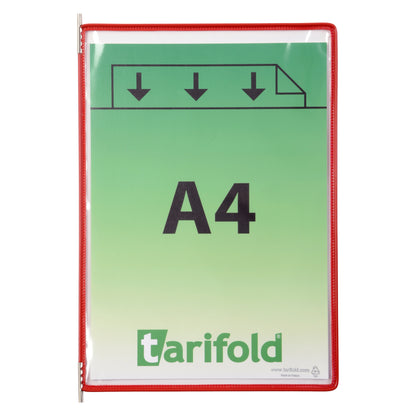 Zichtpaneel Tarifold A4 rood verticaal 10 stuks - 2