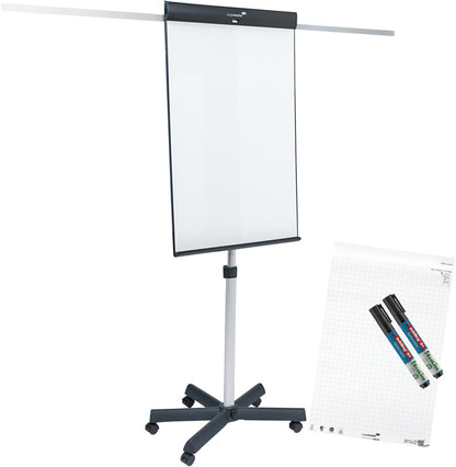 Mobiele flipover met ronde voet en magnetisch whiteboardoppervlak - 3