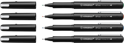Fineliner STABILO dr!ver Fijn 4-kleuren set - 2
