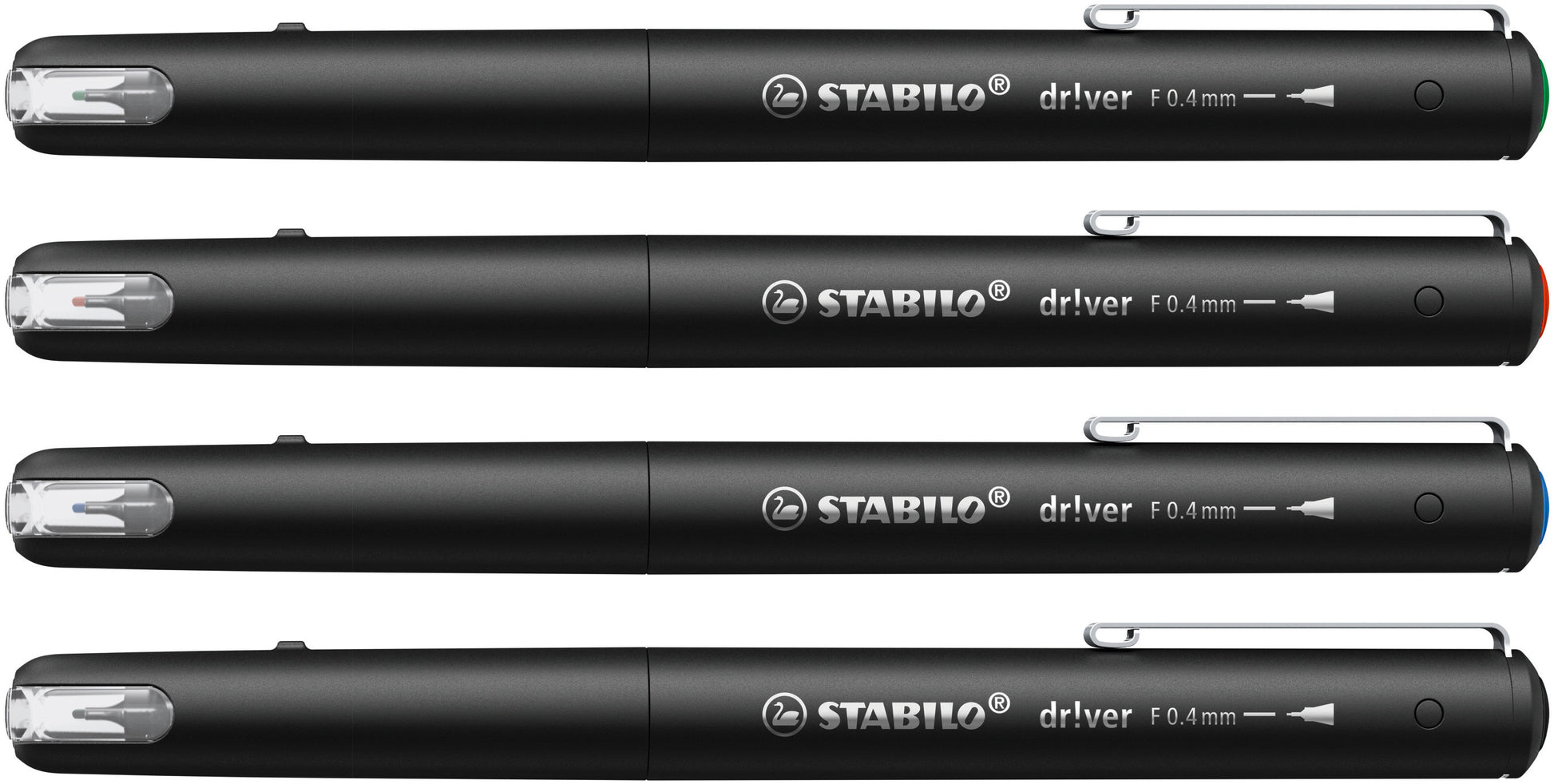 Fineliner STABILO dr!ver Fijn 4-kleuren set - 3