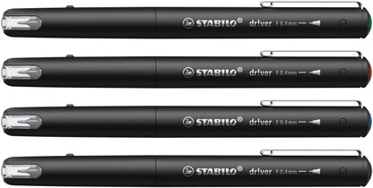 Fineliner STABILO dr!ver Fijn 4-kleuren set - 3