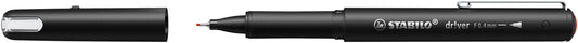 STABILO dr!ver fineliner rood, 0.4mm