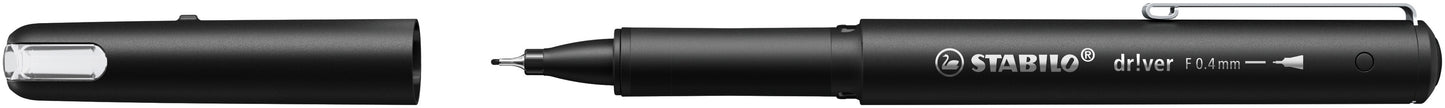 STABILO dr!ver fineliner zwart, 0.4mm