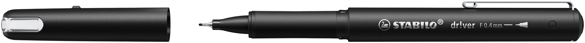 STABILO dr!ver fineliner zwart, 0.4mm