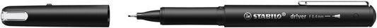 STABILO dr!ver fineliner zwart, 0.4mm