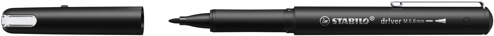 STABILO dr!ver fineliner zwart, 0.8mm