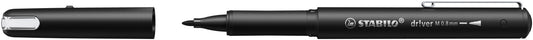 STABILO dr!ver fineliner zwart, 0.8mm