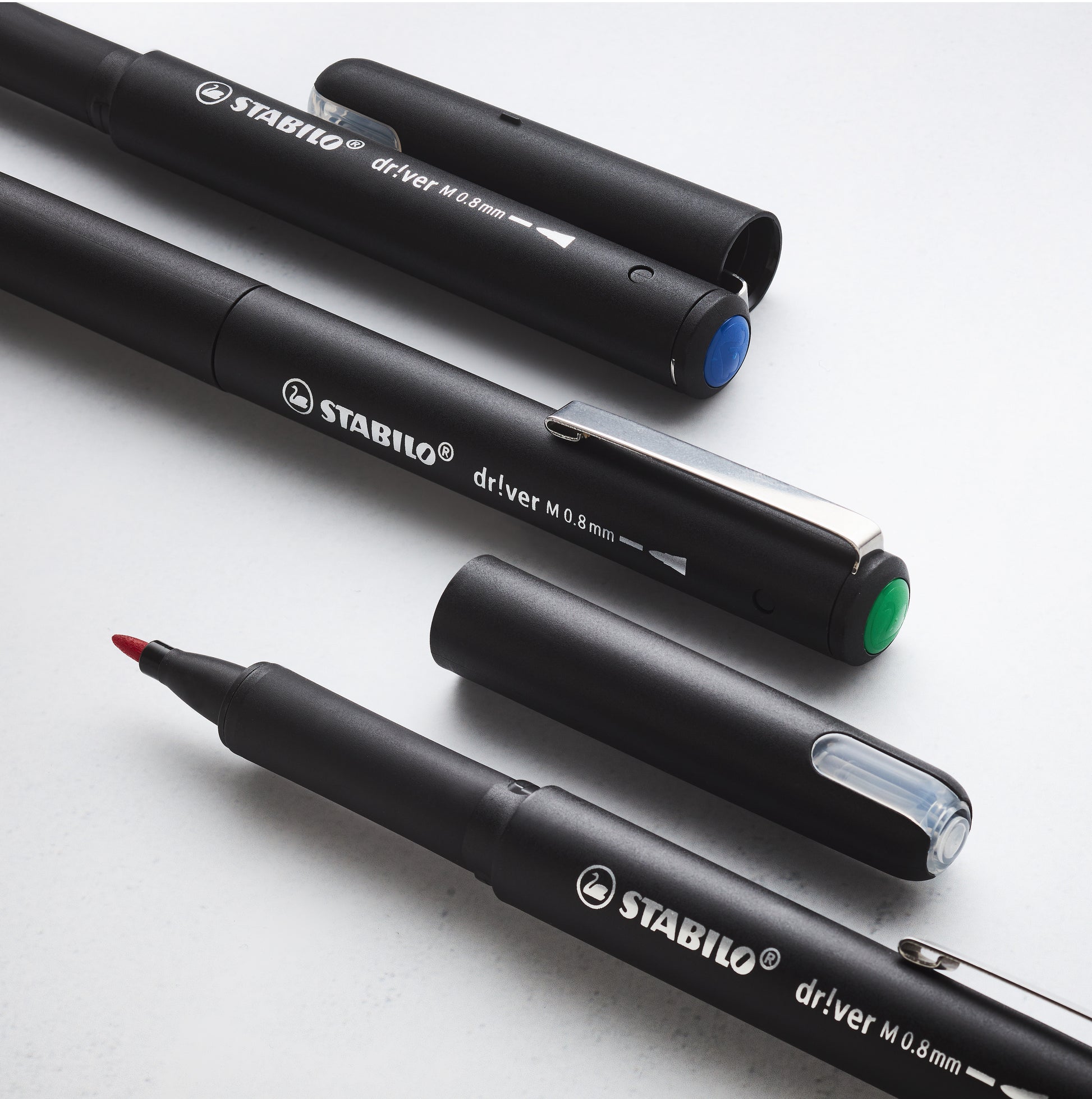 STABILO dr!ver fineliner zwart, 0.8mm - 4