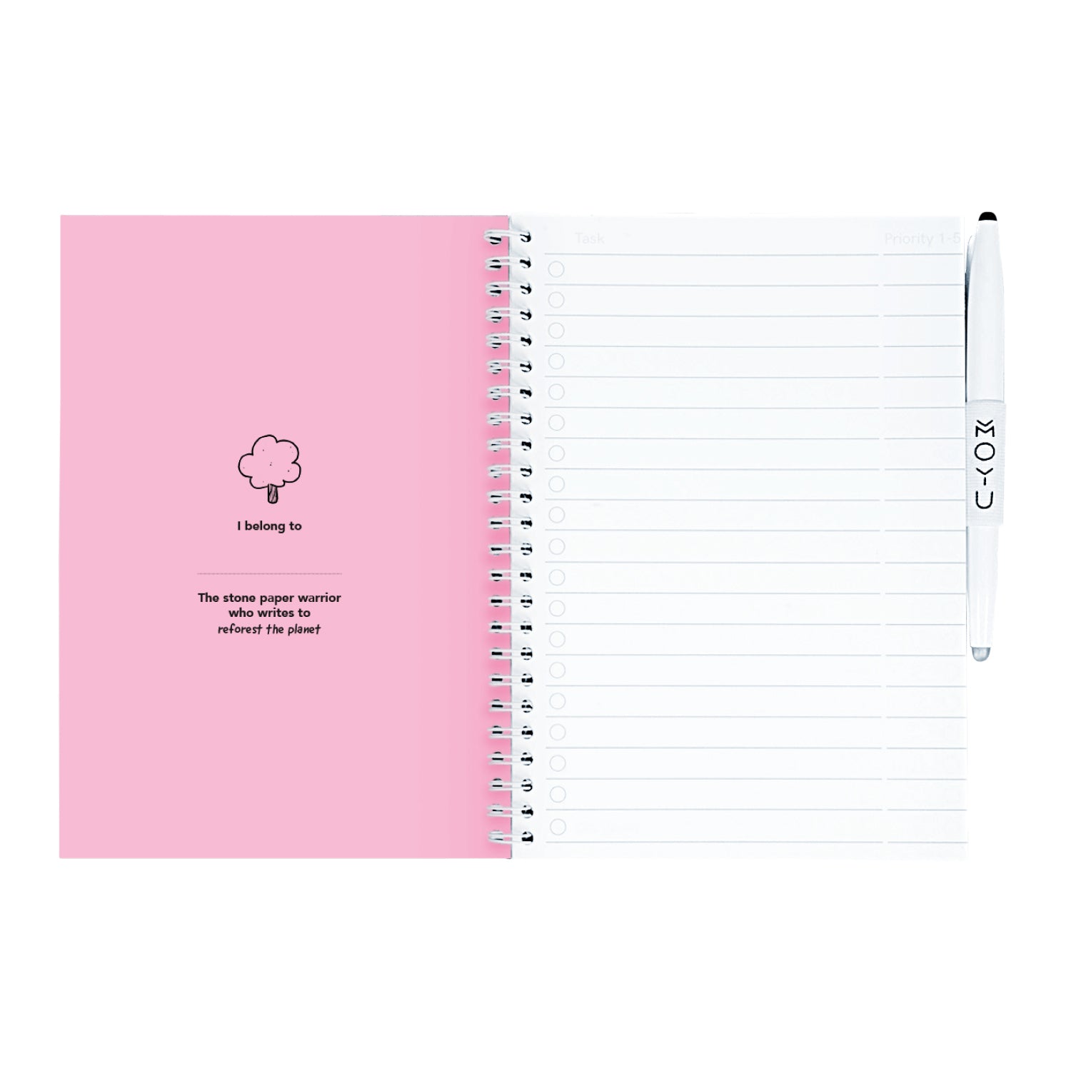 MOYU A5 Hardcover Notitieboek Love Garden met uitwisbaar steenpapier - 3