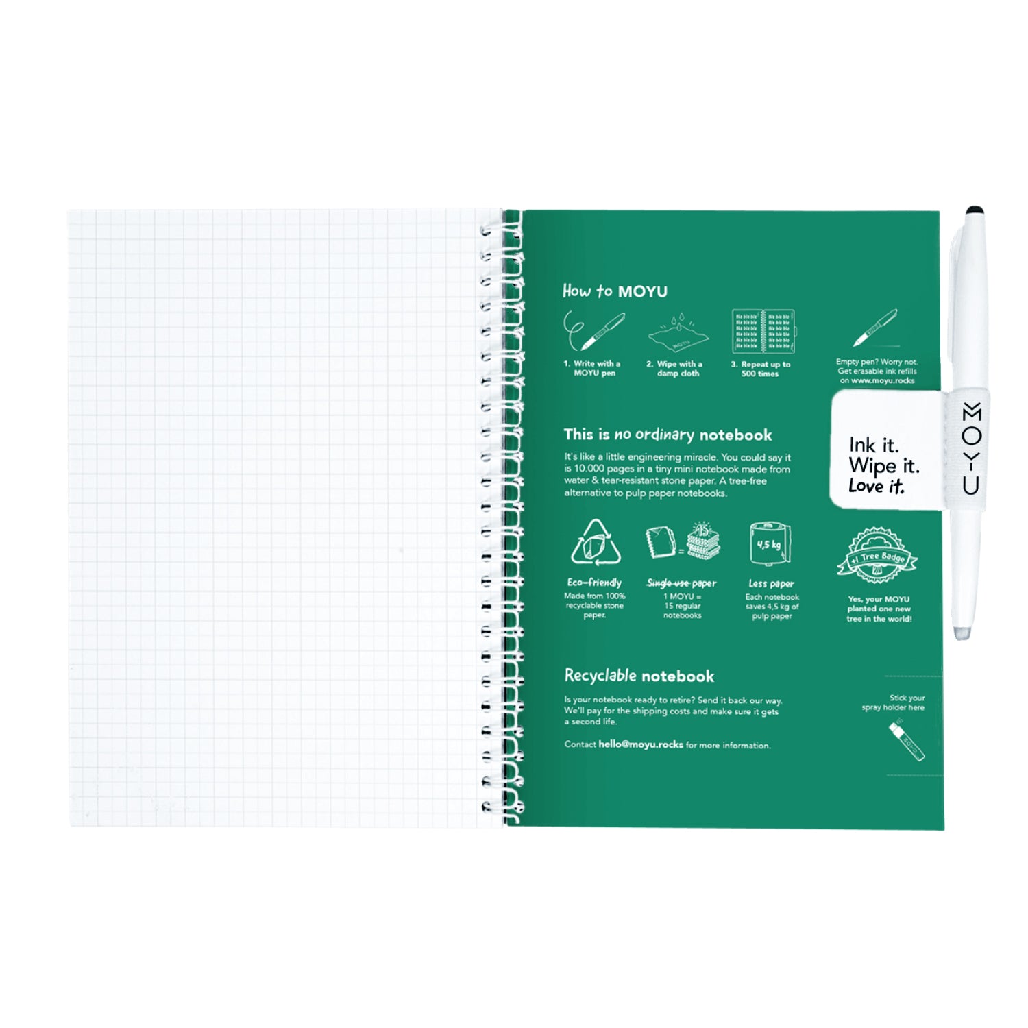 MOYU A5 Hardcover Notitieblok Forest Green - 4