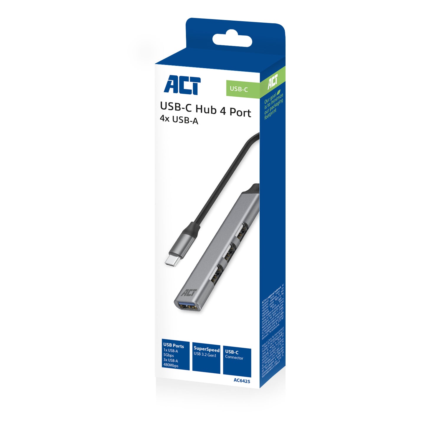 USB-C hub met 3 USB-A 2.0 en 1 USB-A 3.2 Gen1 poort - 7