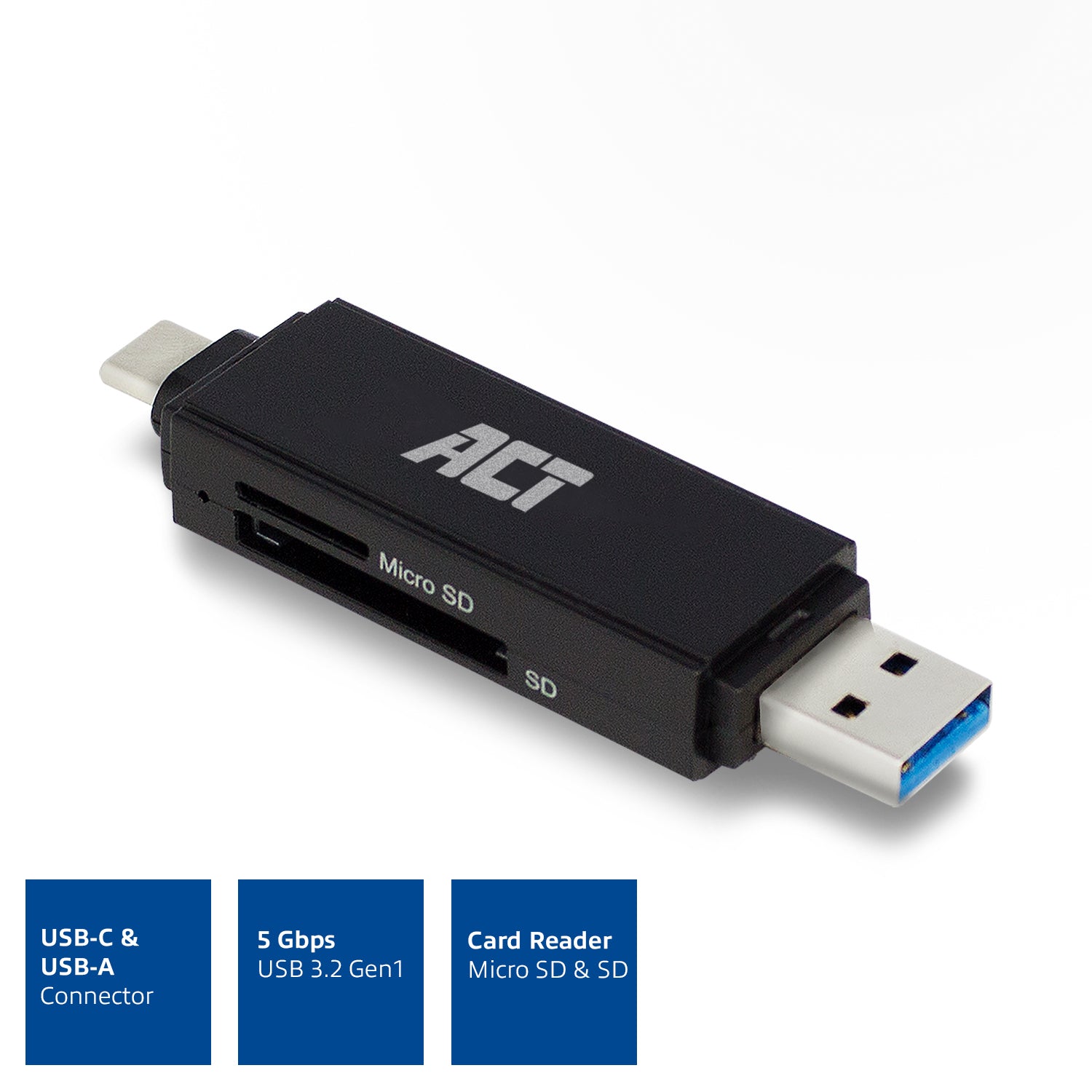 USB-C/USB-A 3.0 Kaartlezer met SD en Micro SD ondersteuning - 2