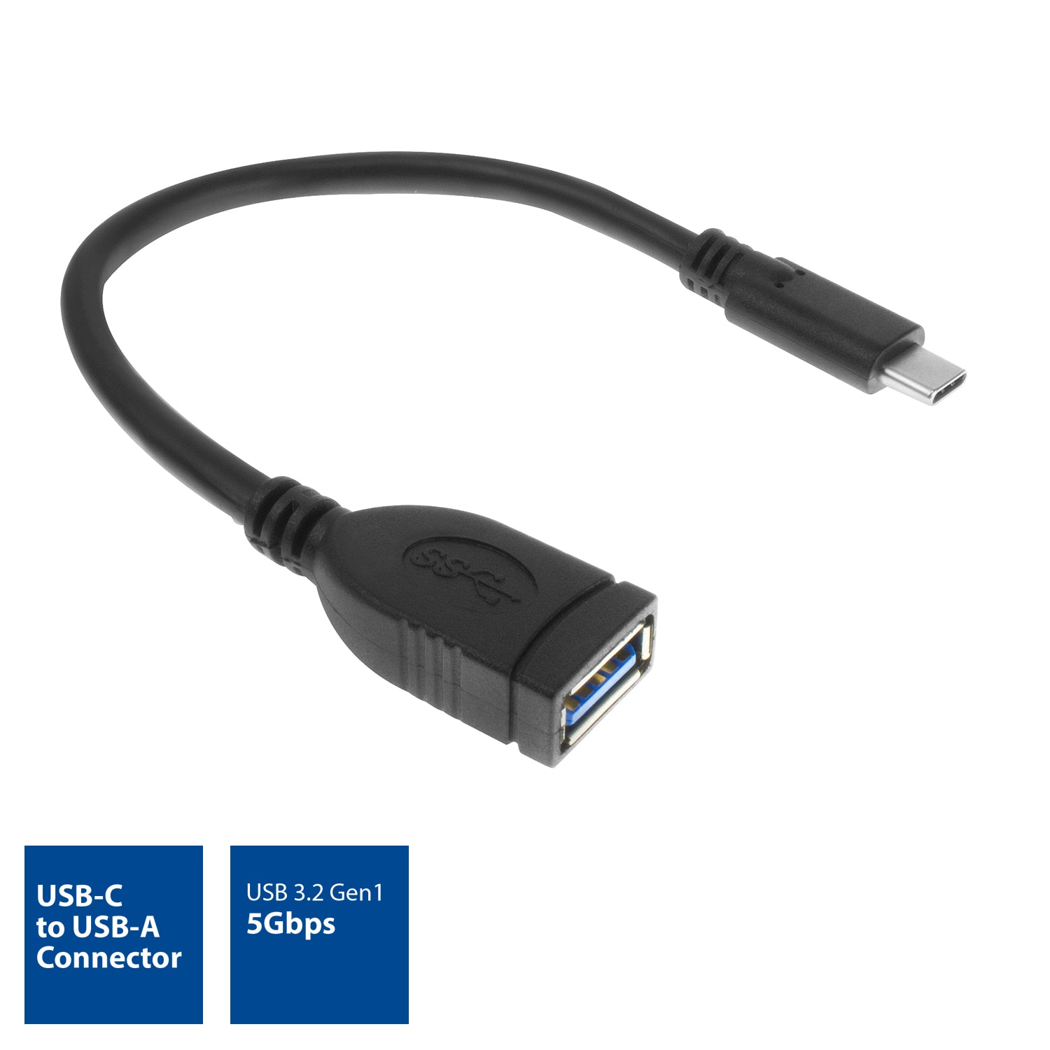 USB 3.0 OTG Kabel USB-C naar USB-A, zwart - 2