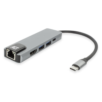 USB-C Docking Station voor 1 HDMI-monitor, Ethernet en USB-A