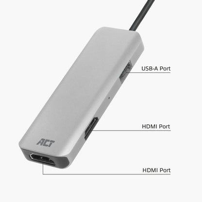 USB-C naar HDMI dual monitor adapter met MST ondersteuning - 3