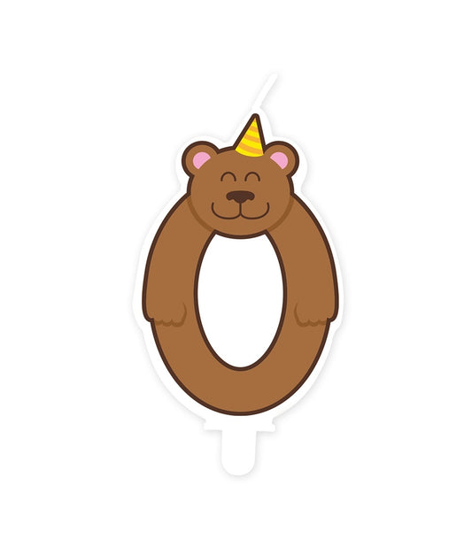 Jungle Kaarsjes Bear voor Taartdecoratie