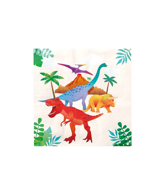 Dino feestnapkins voor extra feestelijkheid