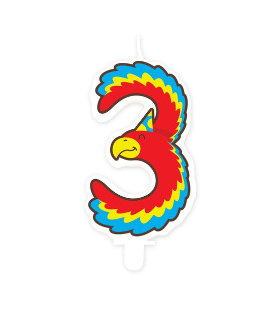 Jungle Kaarsjes Parrot voor Taartdecoratie