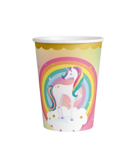 Unicorn feestbekers, set van 8