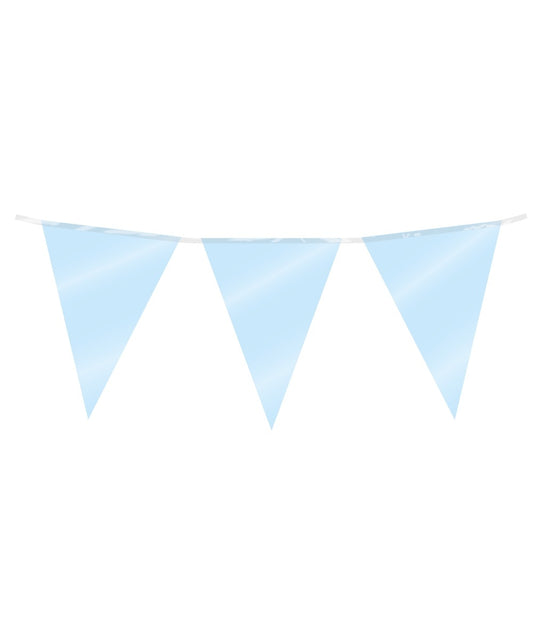 Blauwe Foil Party Flags 10 Meter