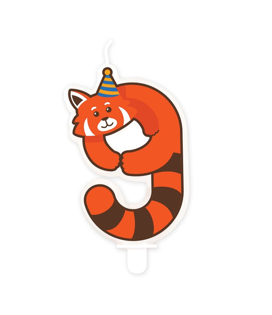 Jungle Red Panda Kaarsjes voor Verjaardagsdecoratie