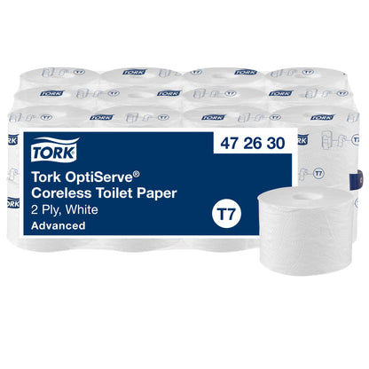 Tork T7 Advanced Hulsloos 2-laags Toiletpapier, 94m, Wit