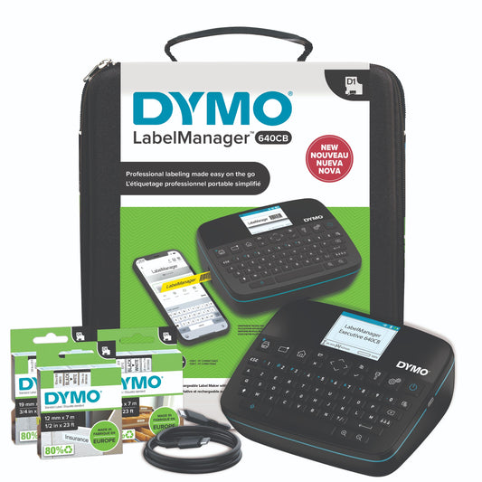 Labelprinter Dymo LM 640CB azerty 24mm met koffer voor labelen