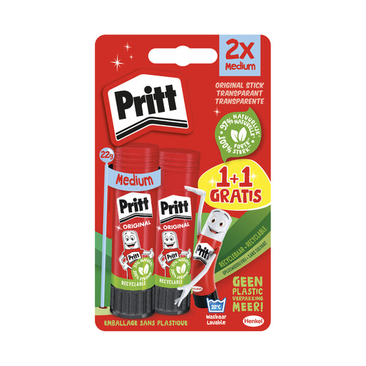 Pritt Stick Original lijmstift 2x 22g, 1+1 promotie