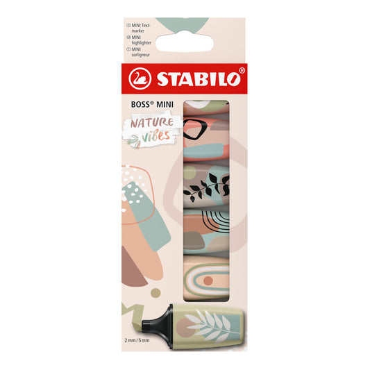 Stabilo BOSS Mini Nature Assorti Markeerstiften 6 Stuks
