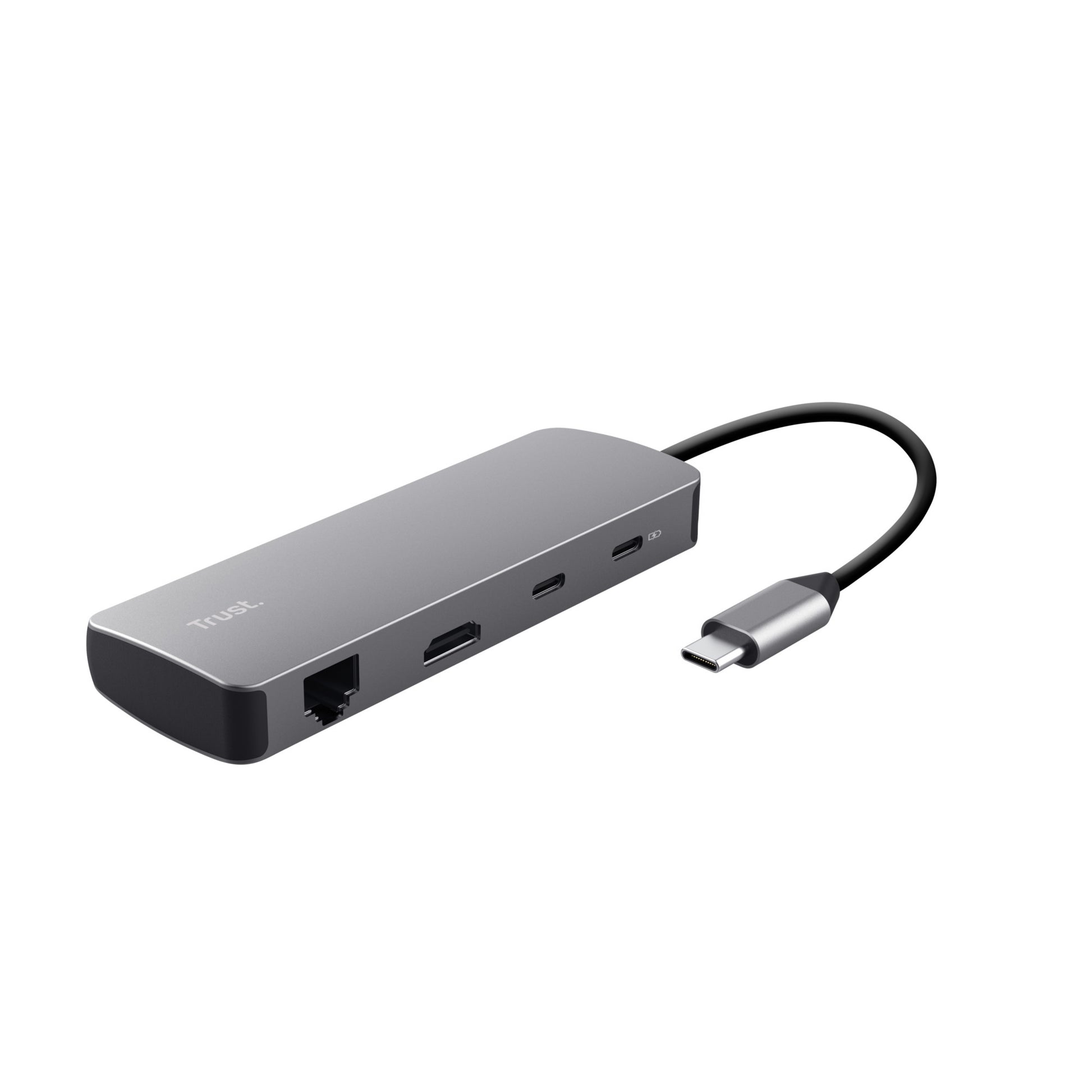 Hub Trust Dalyx 8-in-1 USB-C Adapter met HDMI, Ethernet en Kaartlezer