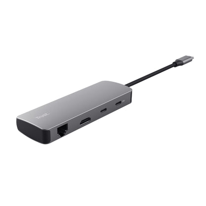 Hub Trust Dalyx 8-in-1 USB-C Adapter met HDMI, Ethernet en Kaartlezer - 2