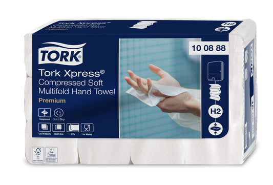 Handdoek Tork H2 Xpress Premium Compressed 212x320mm
