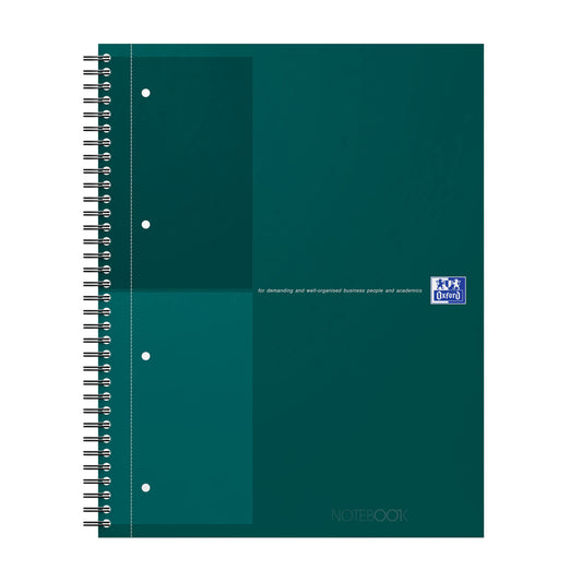 Oxf International A4+ Spiralnotitieboek met lijn, groen