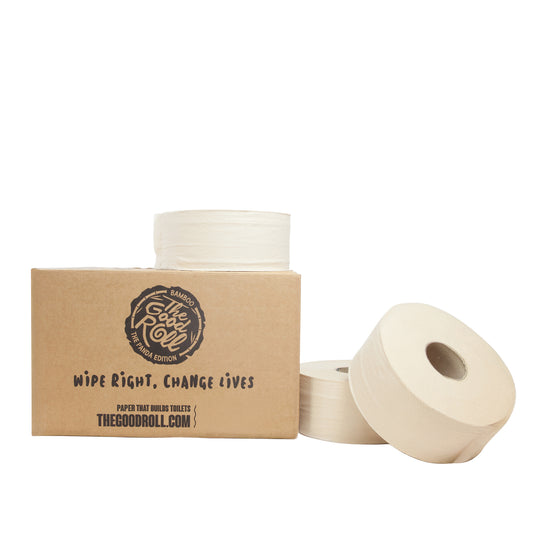 The Good Roll Bamboe Mini Jumbo Toiletpapier, 2-laags, 180m
